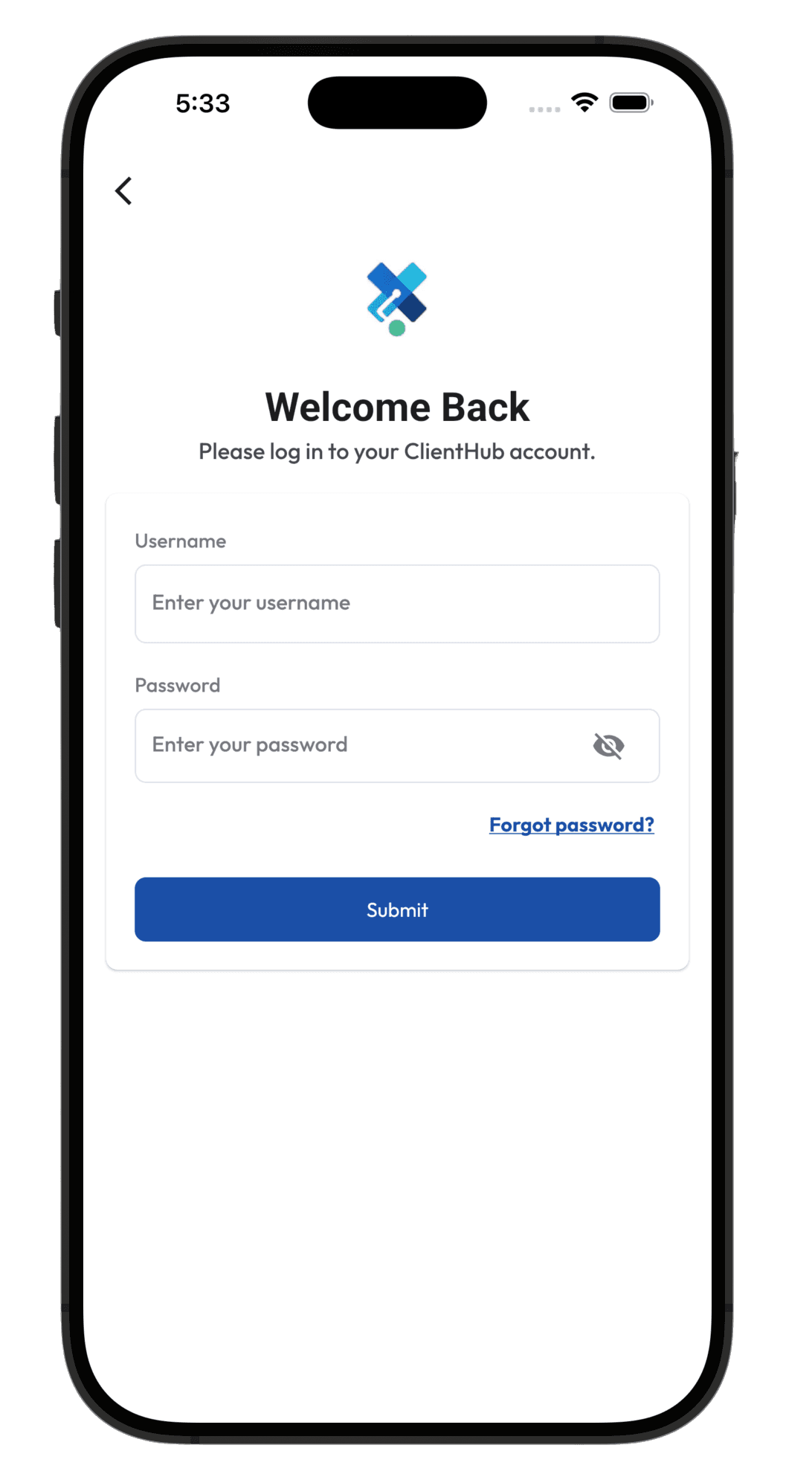 AssetX Mobile App Interface